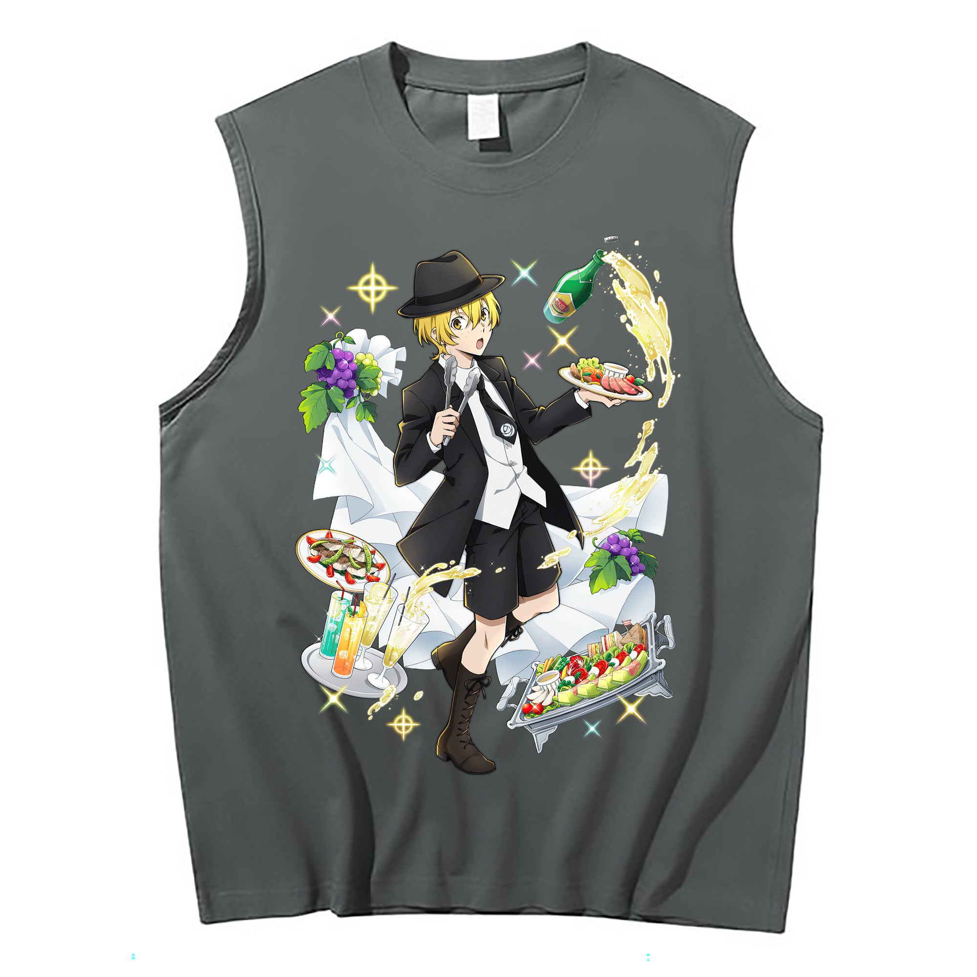 （画像用） 文豪ストレイドッグス Bungo Stray Dogs コットン100％タンクトップ（フロントプリント）